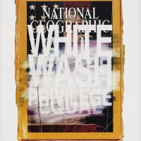 <i>White Wash Privilege</i>, 2017 <br>Screenprint with ultraviolet ink <br>40 ¾" x 28 ½" 4