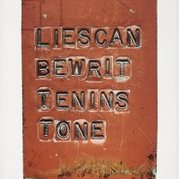 <i>Written In Stone</i>, 2017 <br>Screenprint with ultraviolet ink <br>41 ½" x 29 ¼" 5