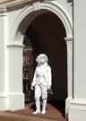 2 The Academical Village, University of Virginia -- The Ghost of Thomas Jefferson emerges from an arched passageway, admiring its design