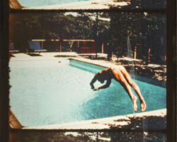 Gabriel Martinez, "BITS (Poolside 7)", inkjet image transfer on Plexiglass (Chromatone)
34.75" x 16.5", 2015, Courtesy: Wakefield Poole