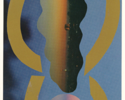 <i>Blue Gold</i>, 2016, Magazine clippings on Arches cover paper, 20” x 17”