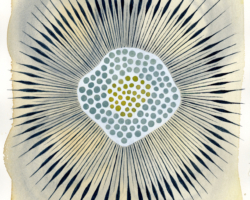 <i>Fan</i>, 2007, Watercolor drawings on Arches cover paper, 19 ¾” x 16 ¾”