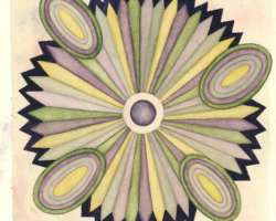 <i>Picket</i>, 2007, Watercolor drawings on Arches cover paper, 19 ¾” x 16 ¾”