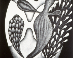 <i>Uvula Uvula</i>, 2004, Intaglio on Arches cover paper, 17 ¼” x 15 ¾”, AP, Edition of 30