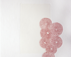 <i>Seven Radiating Lobes, Wandering</i>, 2018, Etching and relief, 15” x 11 ¾”; Courtesy of the Artist and The University of the Arts, MFA Book Arts + Printmaking.
