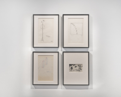 Installation view (Dom Sylvester
Houédard), Photo: Jaime Alvarez Typewriter art printmaking exhibition