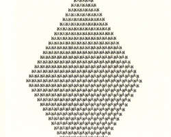 Gustave Morin, <i>crime as ornament</i>, 2015, Typewriter print, 11” x 8 ½”; Courtesy of the Sackner Archive of Concrete and Visual
Poetry, Miami.