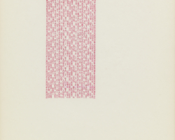 James Siena, <i>Untitled (God Lived as a Devil Dog)</i>, 2013, Ink on paper, 11” x 8
½”; Courtesy of the Artist and Pace Gallery, New York. Photo: Kerry Ryan McFate.