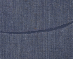 Allyson Strafella, <i>blue wave</i>, 2015, Typewriter print on pigmented abaca
paper, 9” x 6 ⅛”; Courtesy of the Artist and Gallery Joe, Philadelphia.