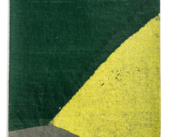Allyson Strafella, <i>contact</i>, 2015, Typewriter print on pigmented abaca paper,
11 ½” x 8 ½”; Courtesy of the Artist and Gallery Joe, Philadelphia.