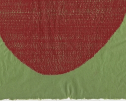 Allyson Strafella, <i>dwelling</i>, 2013, Typewriter print on pigmented abaca paper,
9 ⅜” x 11 ½”; Courtesy of the Artist and Gallery Joe, Philadelphia.