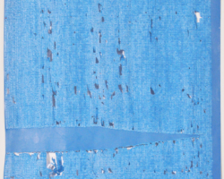 Allyson Strafella, <i>shard</i>, 2018, Typewriter print on pigmented abaca paper,
11” x 9 ¼”; Courtesy of the Artist and Gallery Joe, Philadelphia.