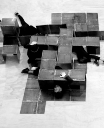 María Verónica San Martín, <i>Dignidad</i>, 2018, performance featuring 3 dancers and the artist at the National Archive of Chile. Photo: Catalina Riuort