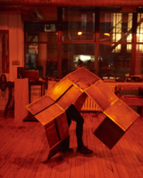 María Verónica San Martín, <i>Dignidad</i>, 2019, performance featuring Paloma Estevez and the artist at The Center for Book Arts, New York. Photo: Wonwoo Lee