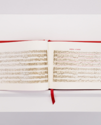 Bethany Collins, <i>America: A Hymnal</i>, 2017. Photo courtesy of the Artist and PATRON Gallery, Chicago