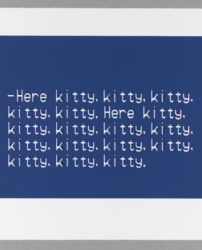 Sharon Hayes, <i>The Nature of the Beast, Kitty</i>, 2019. Printed by Peter Haarz, Published by the Brodsky Center at Pennsylvania Academy of the Fine Arts (PAFA). Photo courtesy of the Artist and the Brodsky Center, Philadelphia. Photo: Barbara Katus