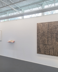Installation view of work by Bethany Collins and Didier William. Photo: Jaime Alvarez