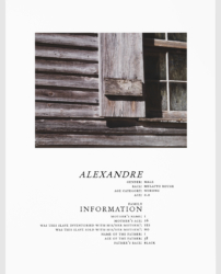 Keris Salmon, <i>Alexandre</i>, from the series “We Have Made These Lands What They Are: The Architecture of Slavery,” 2016 – 2017. Published by Sockeyelabs. Photo courtesy the Artist and Arnika Dawkins Gallery, Atlanta