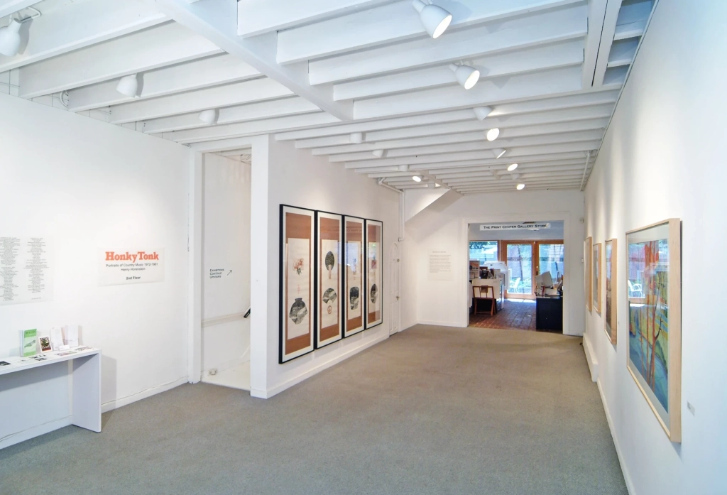 The downstairs gallery