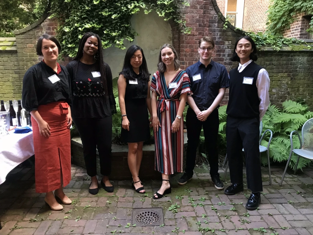 Former interns (left to right) Irina Glik, Presina Mottley, Jane Kim, Rachel Silver, Gareth Bohn and Andrew Sun, 2019