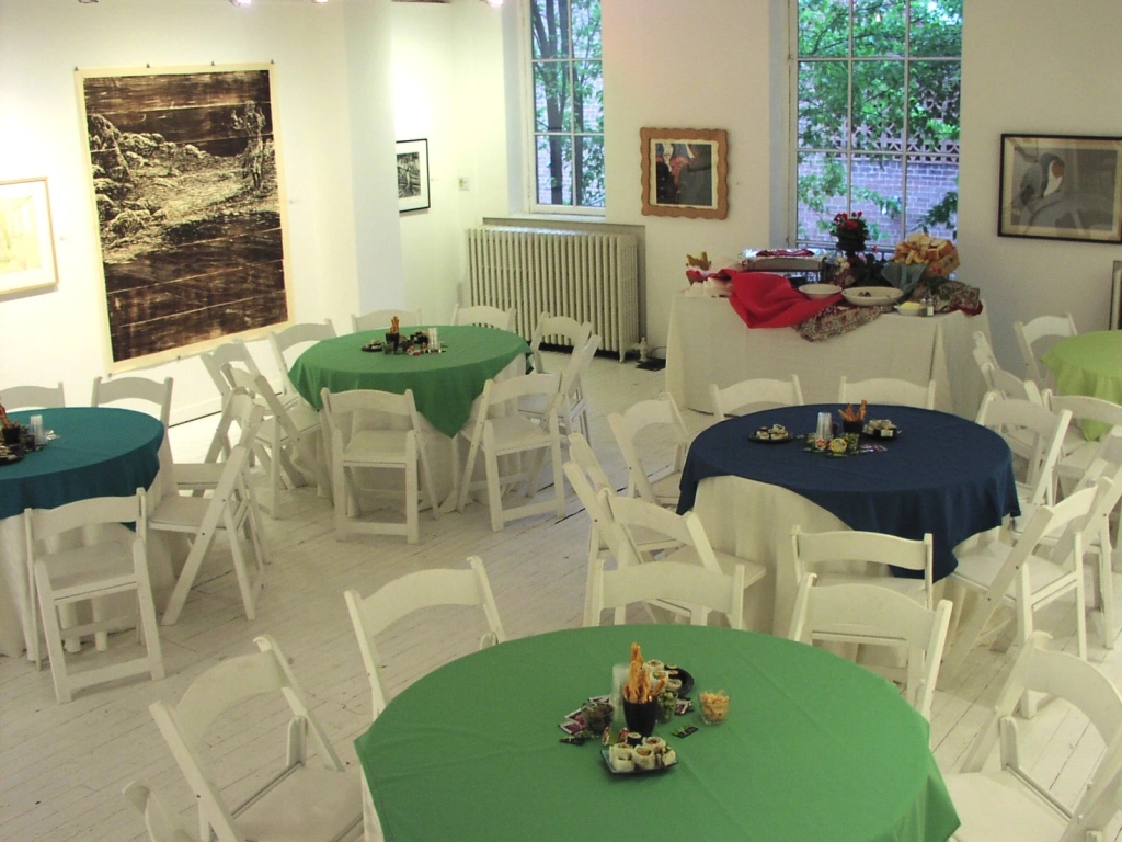 Table set-up for a seated event